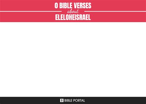 1 Bible Verses about El-elohe-israel