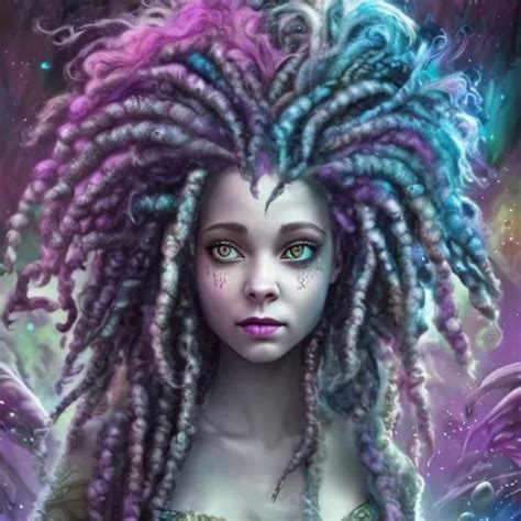 Create fairy tale creatures with dreadlocks hair. Fa...