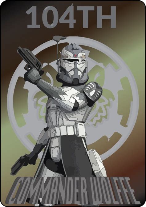 Commander Wolffe from the 104th clone wars legion. Star wars. Worked ...