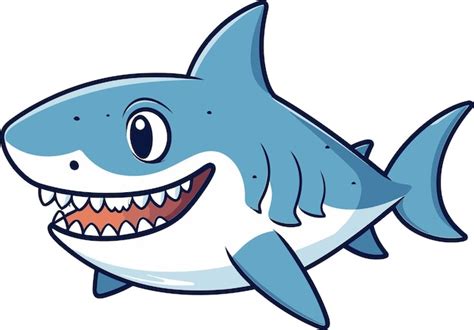 Premium Vector | A drawing of a shark with a big mouth and teeth