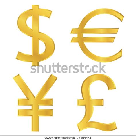 Gold Currency Symbols Stock Vector (Royalty Free) 27504481 | Shutterstock