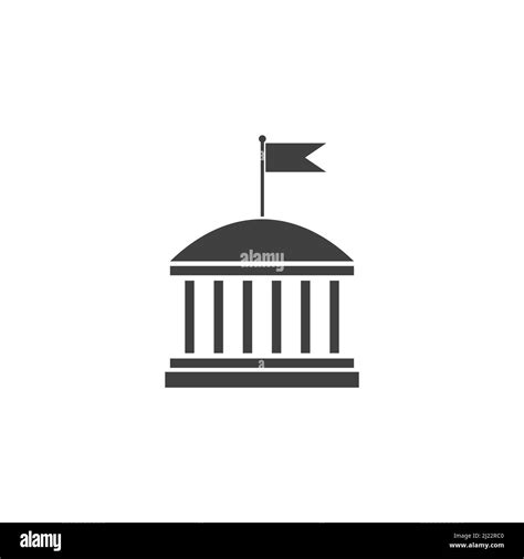 Town hall vector icon on white background Stock Vector Image & Art - Alamy