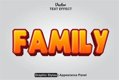 family text effect with graphic style and editable. 17132923 Vector Art at Vecteezy