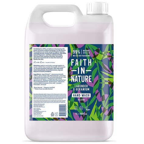 Faith In Nature Lavender & Geranium Hand Wash - 5L - Faith In Nature