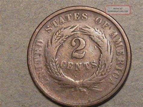 1864 Two Cent Piece (a Civil War Era Coin) 4528a