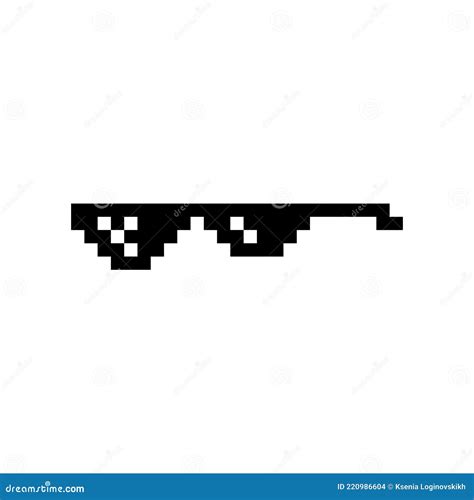 Boss Glasses Meme Vector Illustration. Thug Life Design Stock Vector - Illustration of glasses ...