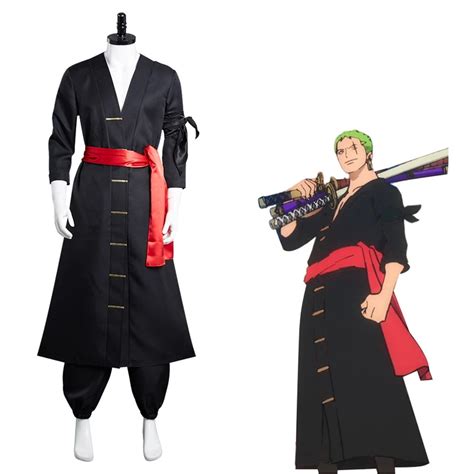 One Piece Wano Country Roronoa Zoro Halloween Carnival Suit Cosplay Costume Kimono Outfits ...