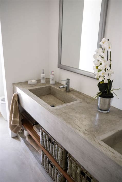 Bathroom Vanity With Concrete Sink – Artcomcrea