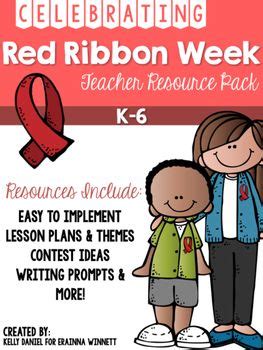 Red Ribbon Week School-Wide Print-N-Go Activity Book for Teachers and ...