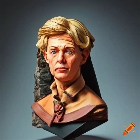 Diorama bust sculpture with exceptional details on Craiyon