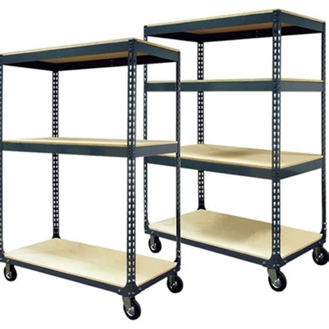 Mobile Boltless Shelving Cart - Industrial Shelving | C&SS