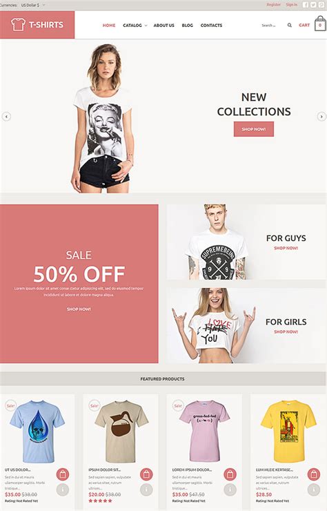 Tshirt Website Template