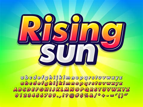 Bright Colorful Font Effect 555705 Vector Art at Vecteezy