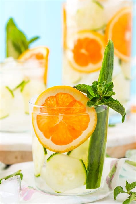 Mint Orange Cucumber Water Recipe | Sugar & Soul