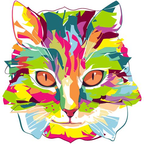 Sticker pop art chat du pays imaginaire – Stickers STICKERS ANIMAUX Animaux de la ferme ...