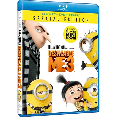 Despicable Me 3 Special Edition (Blu-ray + DVD + Digital Copy ...