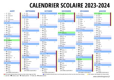 Calendrier Scolaire 2024 г Imprimer 2024 Printable Monthly Calendar ...