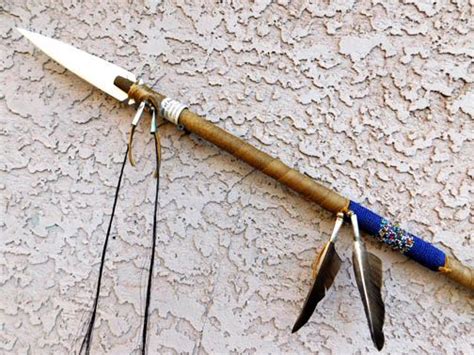 Native American Made Beaded Warrior Spear at Kachina House