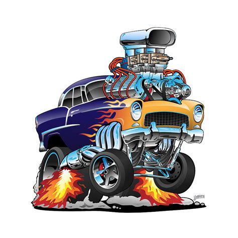 Cartoon Hot Rod Wallpaper