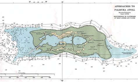 Nautical Chart for Palmyra Atoll - Smoke Tree Manor