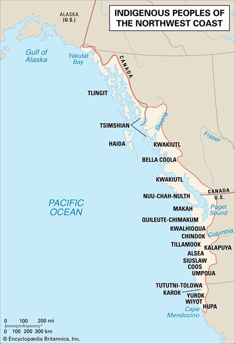 Pacific Northwest Native American Map - Dannie Elisabeth