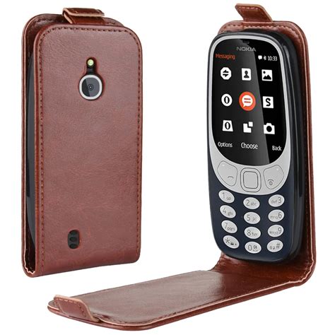 Phone Case For Nokia 3310 3G 4G Flip PU Leather Back Cover Silicone ...