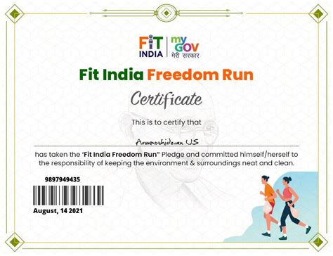 Fit india movement pledge – India NCC