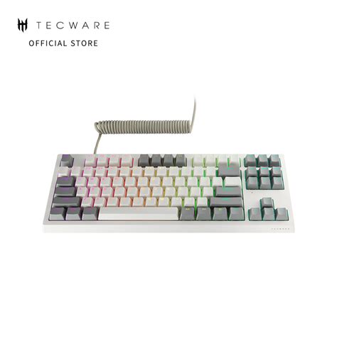 Tecware Phantom+ Elite 87 RGB Mechanical Keyboard - Black / White | Lazada