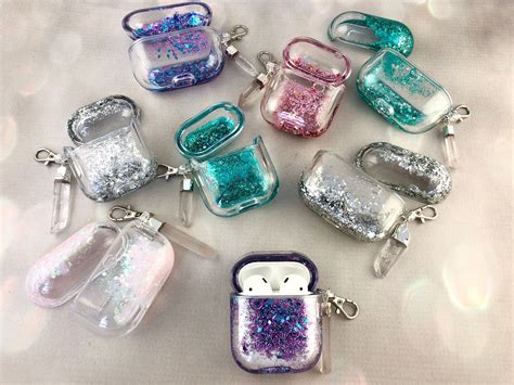 Glitter Airpods Case/airpod Pro Case With Clear Quartz | Etsy