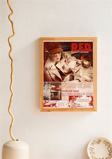 Taylor Swift Red taylor's Version Inspired Album Poster, PNG, Digital ...