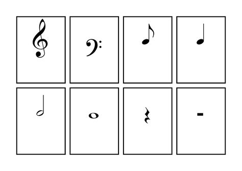 Music Note Flash Cards Printable