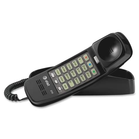 AT&T 210 Corded Trimline Phone with Speed Dial and Memory Buttons ...