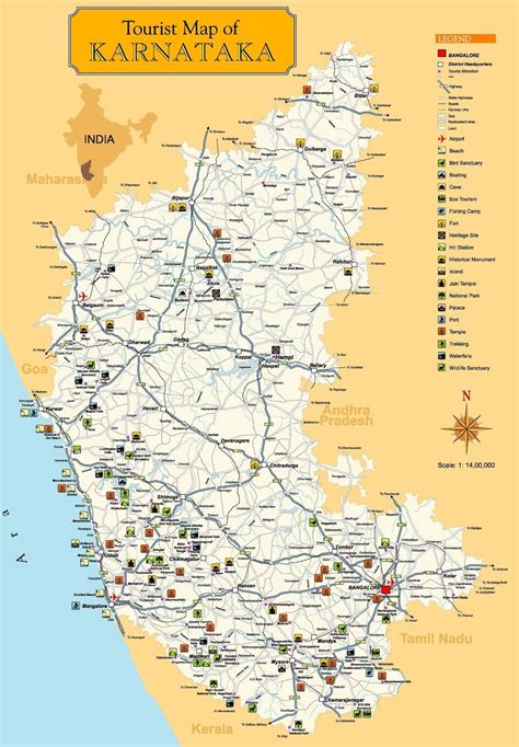 karnataka tourist maps - Google Search | Tourist map, Tourist, Karnataka