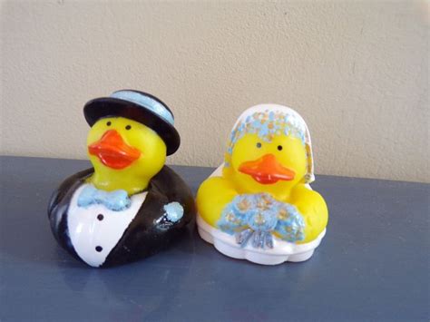 Bride and Groom rubber ducks - I will custom paint to match your ...