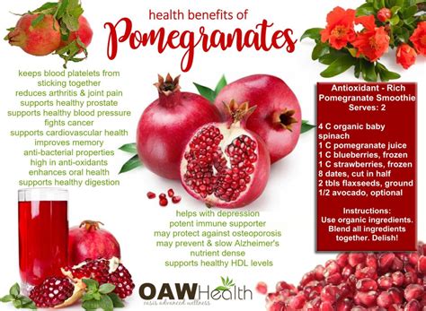 Amazing Benefits of Pomegranate - OAWHealth