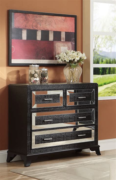 Glamour 4-Drawer Chest, Black - Walmart.com