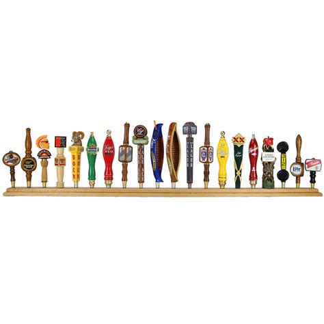 Beer Tap Handle Display Stand - 20 Place Solid Oak - Display Shack