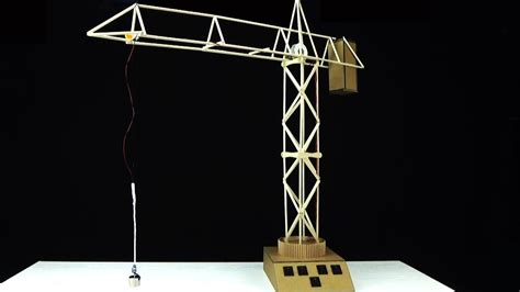 How to make a Magnetic Crane Elevator from icecream sticks. - YouTube