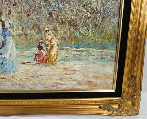 Framed Oil On Canvas Painting Marie Charlot Original Beautiful! 41 x 29 Large! - Paintings