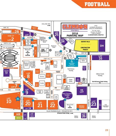 Clemson Football Parking Map – Map Of The World