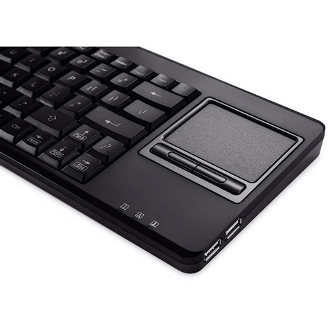 Perixx Tastatur, PERIBOARD-515 H Plus, Touchpad, 2x extra USB-Hubs, schwarz - Kombo kabelgebunden