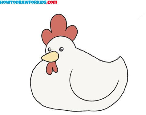 How to Draw a Chicken for Kindergarten - Easy Drawing Tutorial For Kids