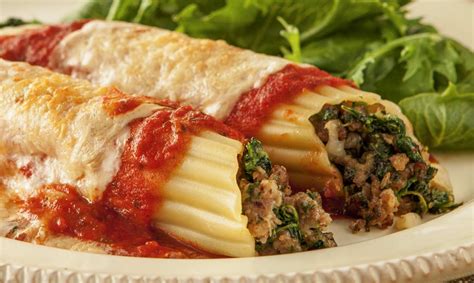 Sausage Stuffed Manicotti Shells