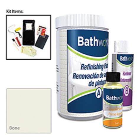 BATHWORKS 20 oz. DIY Bathtub Refinishing Kit- Bone-BWK-03 - The Home Depot