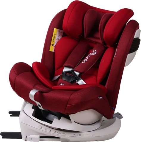 Bonio 360 Swivel Baby Car Seat ISOFIX Group 0+/1/2/3 (0-36kg) with Sunshade Canopy (Red): Amazon ...