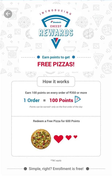 Domino's Cheesy Rewards - Free Pizza on Every 6 Order