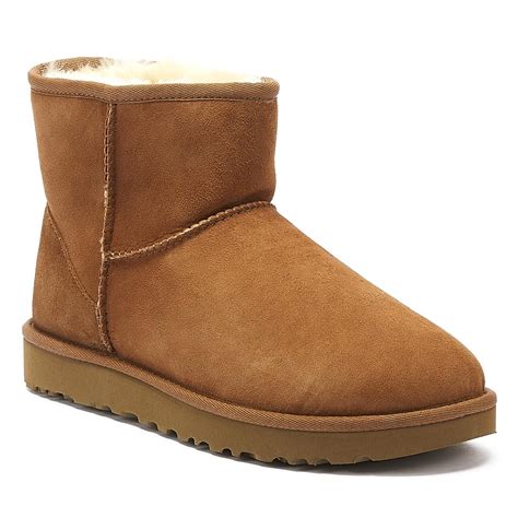 UGG UGG Womens Chestnut Classic Mini Ii Sheepskin Boots in Brown - Save 51% - Lyst