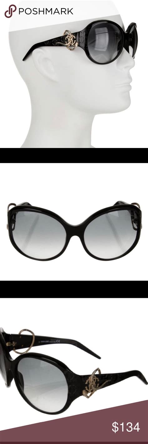 Roberto Cavalli round sunglasses gradient logo | Round sunglasses ...