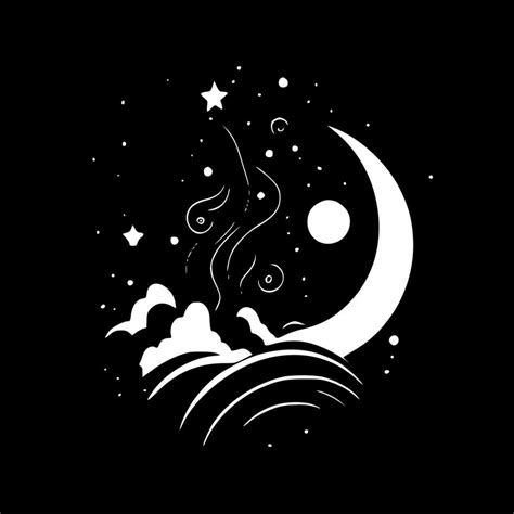 Celestial, Black and White Vector illustration 23593531 Vector Art at Vecteezy