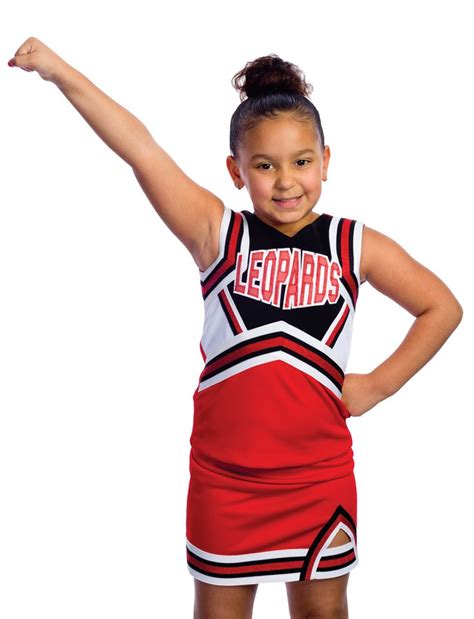 Leopards Youth Custom Cheer Uniform - Red, Black and White | Custom cheer uniforms, Cheer ...